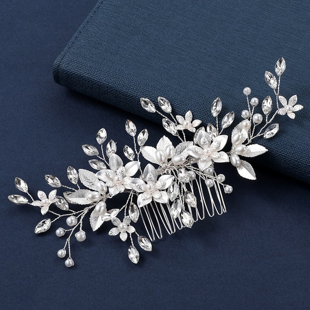 Strass Jóias De Cabelo Pentes Dentes Lisos Antiderrapante Headwear Para Banquete Vestidos De Casamento Saias