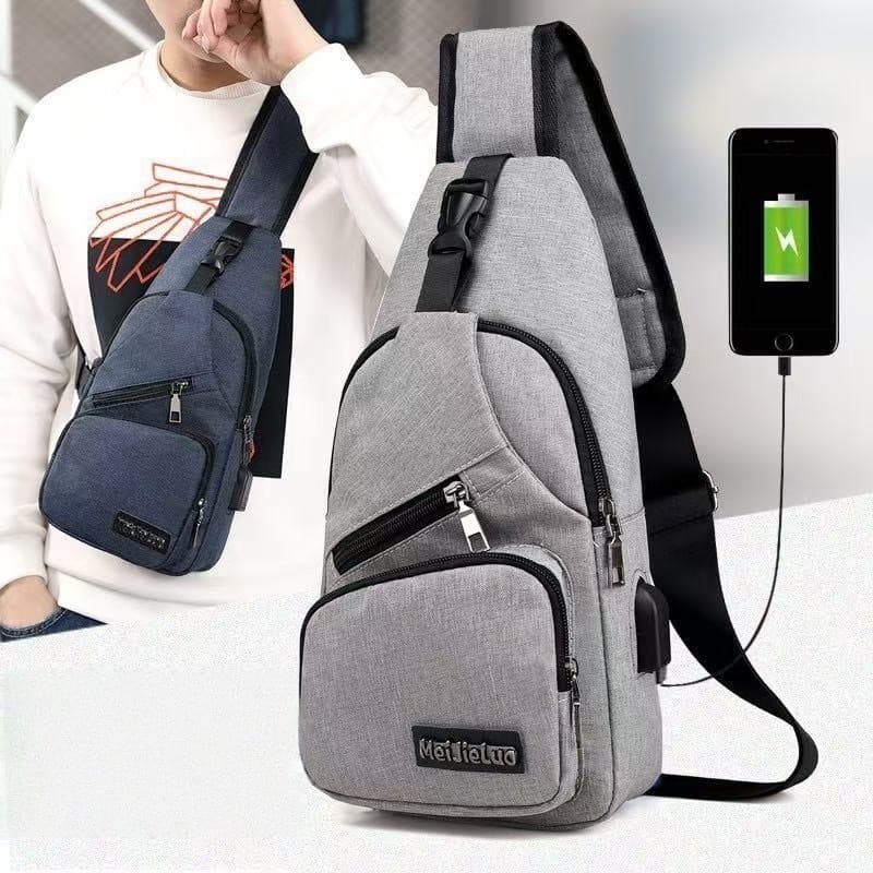 Bolsa de ombro masculina anti-roubo de ombro carregador usb mensageiro RAJORK MODA
