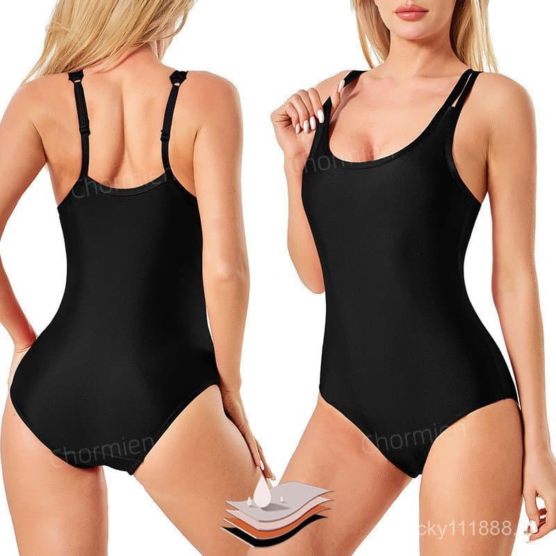 Maiô Menstrual Feminino, Peça Única, Roupa de Banho para Adolescentes, À Prova de Vazamentos, Roupa Íntima Absorvente pa
