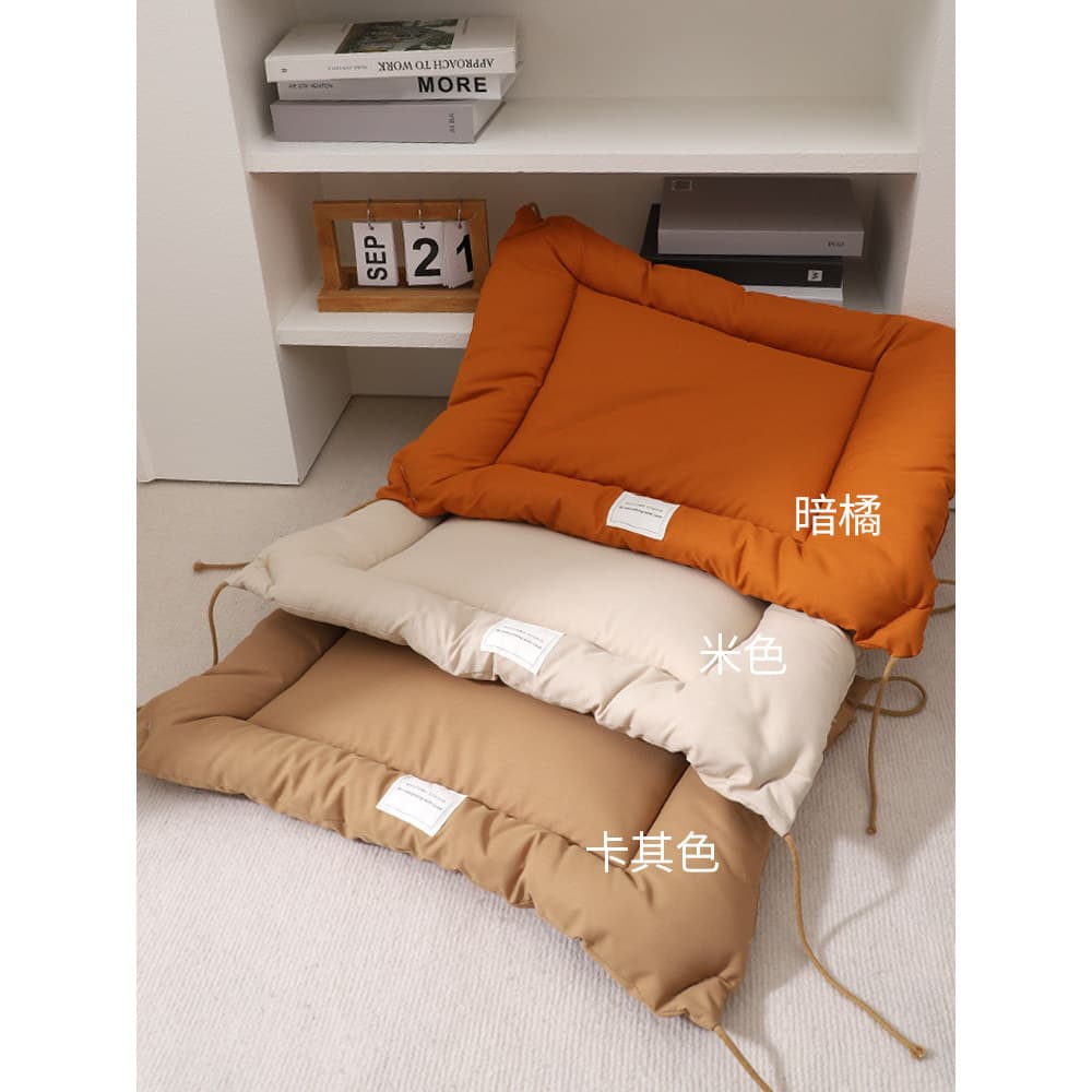 Tapete para animais de estimação quatro estações Universal Bichon pequeno cão inverno dormir quente cor sólida simples f