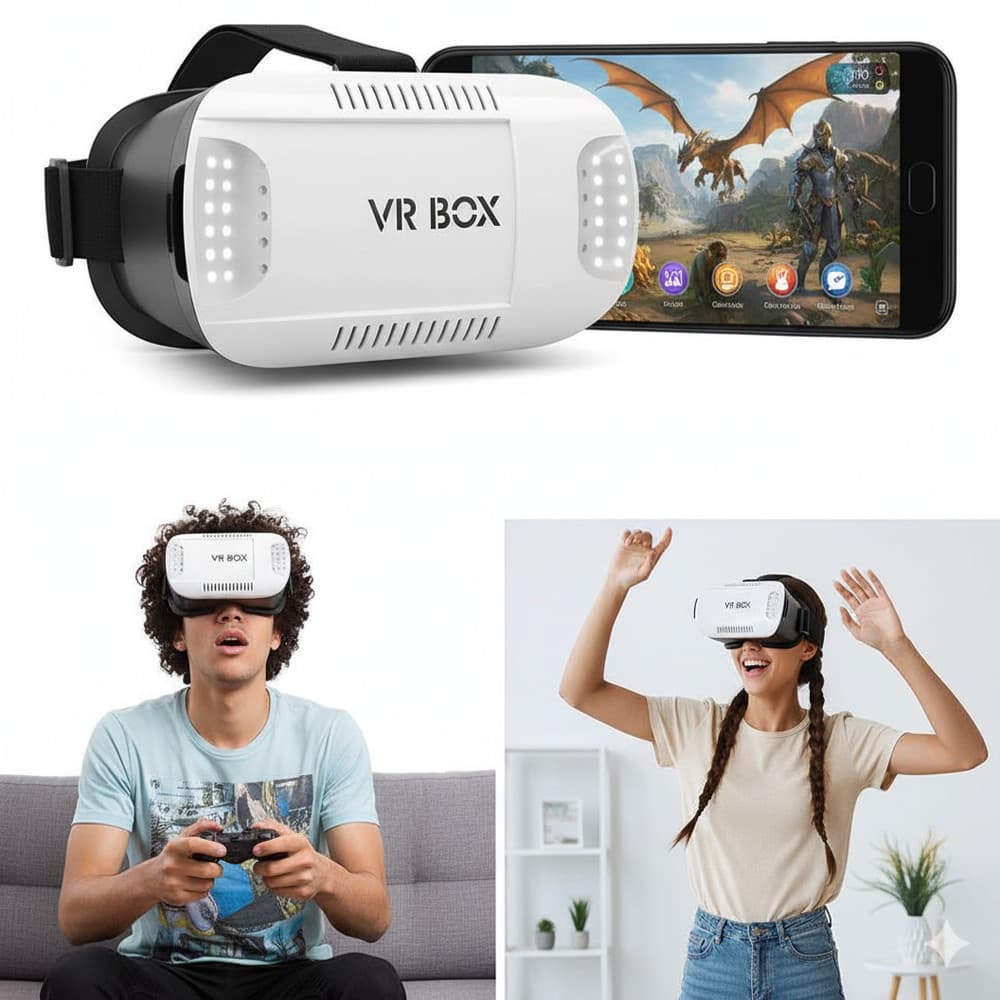 Oculos 3D Realidade Virtual Vr Box + Controle Bluetooth
