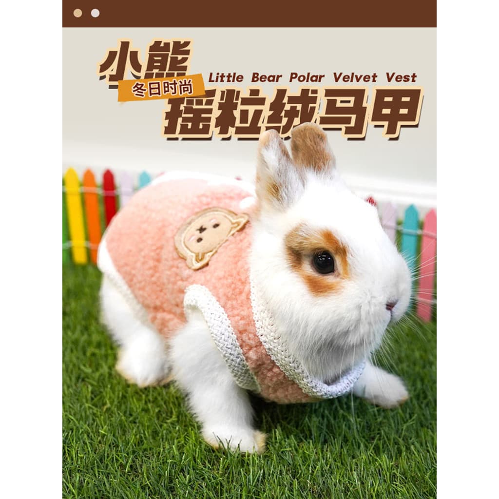 Roupas de coelho para animais de estimação, coelho com orelhas caídas, roupas pequenas especiais, coelho de inverno, rou