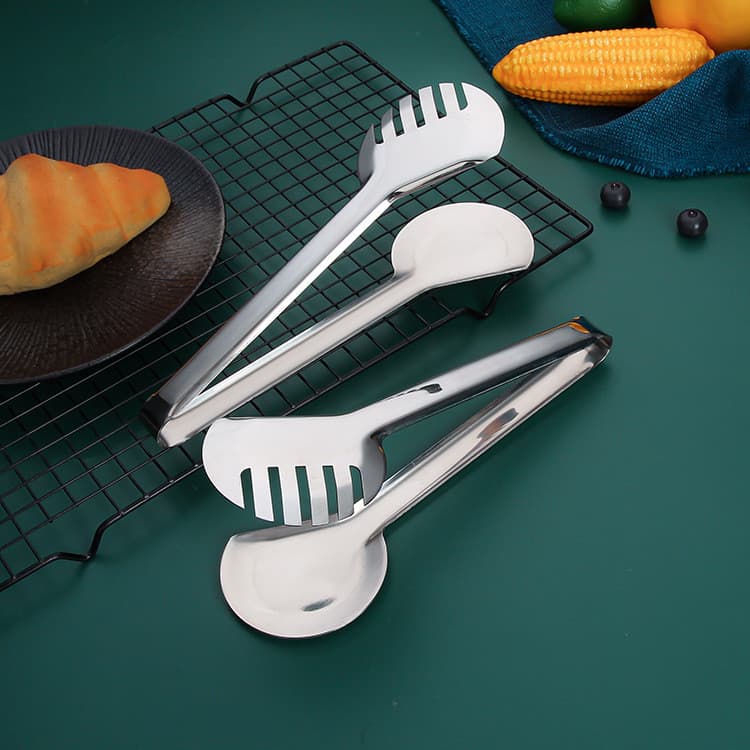 Pinças de comida de aço inoxidável ao ar livre pinças de churrasco pinças de comida cozimento pinças de pão acampamento