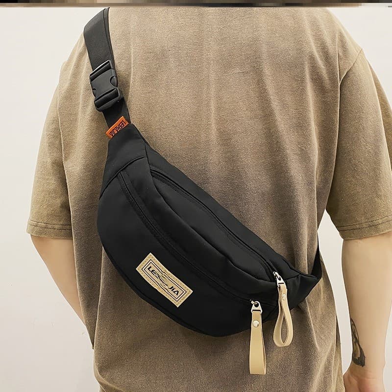 Saco de peito masculino de um ombro pequena mochila verão 2025 novo estilo Casual saco do mensageiro masculino esportes