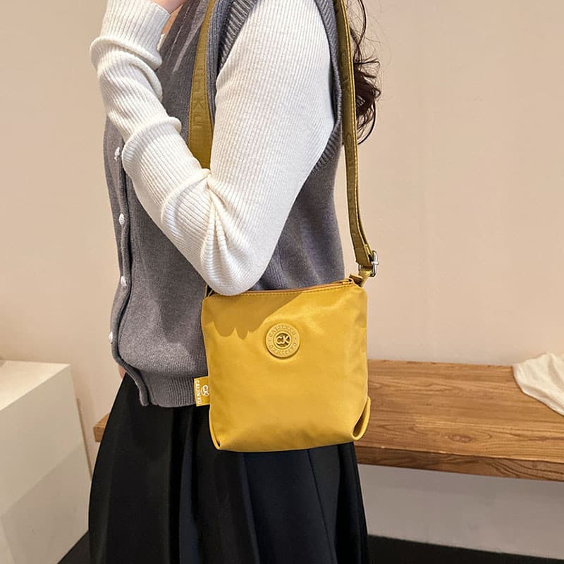 Bolsa de telefone móvel Casual simples senhoras saco do mensageiro leve All-Match Commuter pequeno saco Multi-camada à p
