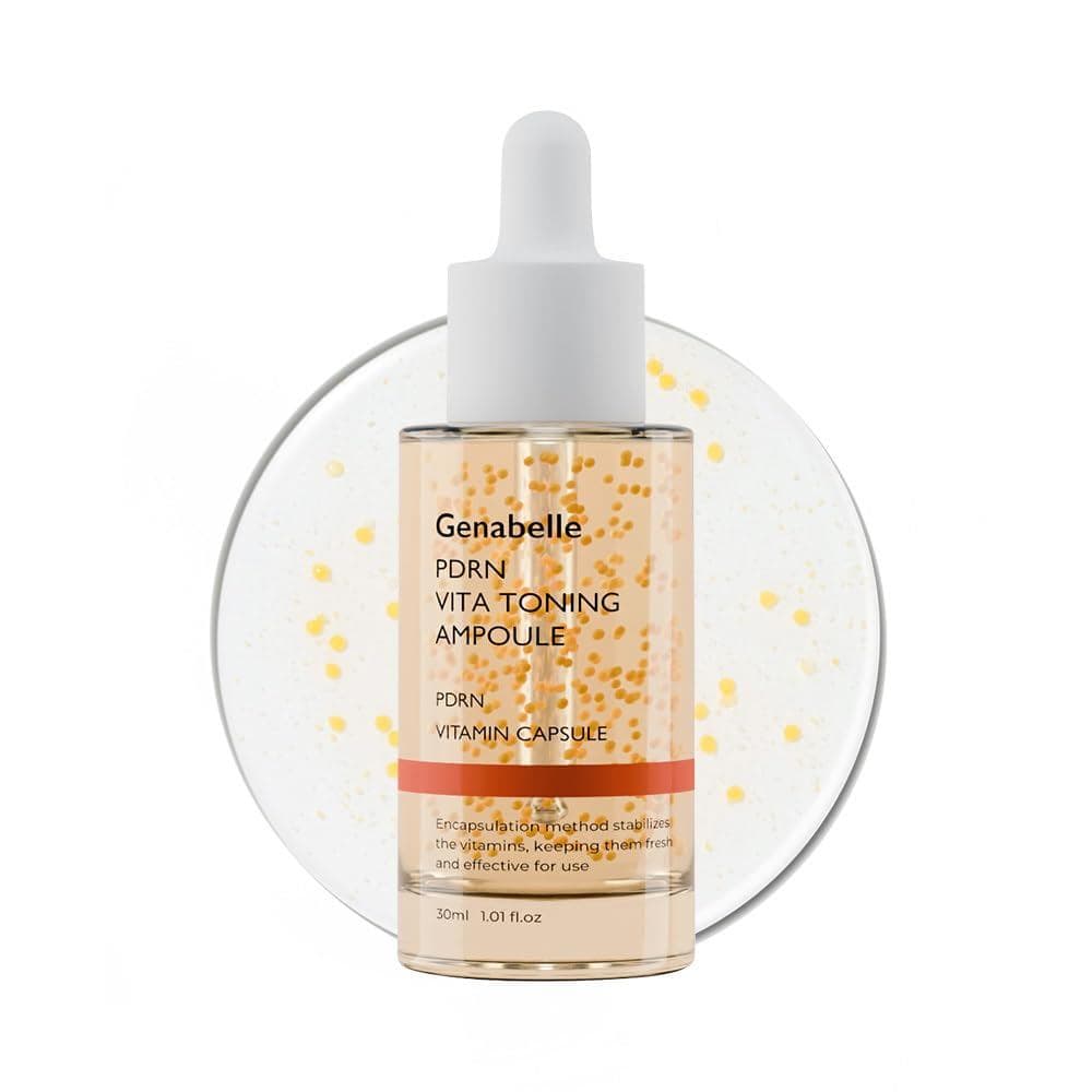 Genabelle PDRN Vita Toning Ampoule - Ampola Leve para de Vidro e Tonificação com Vitaminas B, C, E, PDRN, Sérum par