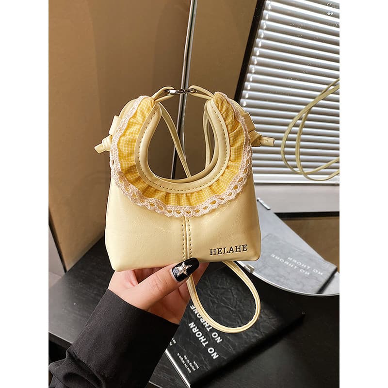 Meninas mini saco pequeno elegante mini borda de renda mão-transporte pequeno saco menina princesa viagem Diagonal bolsa
