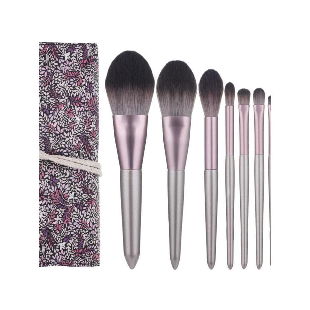 Novo pequeno pudim 9 pincéis de maquiagem conjunto de maquiagem para iniciantes pequeno pudim de uva flor ins conjunto c