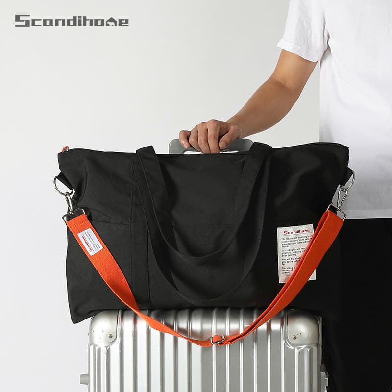 Bolsa de viagem feminina portátil carrinho bagagem grande capacidade viagem de negócios esperando por produção saco de a