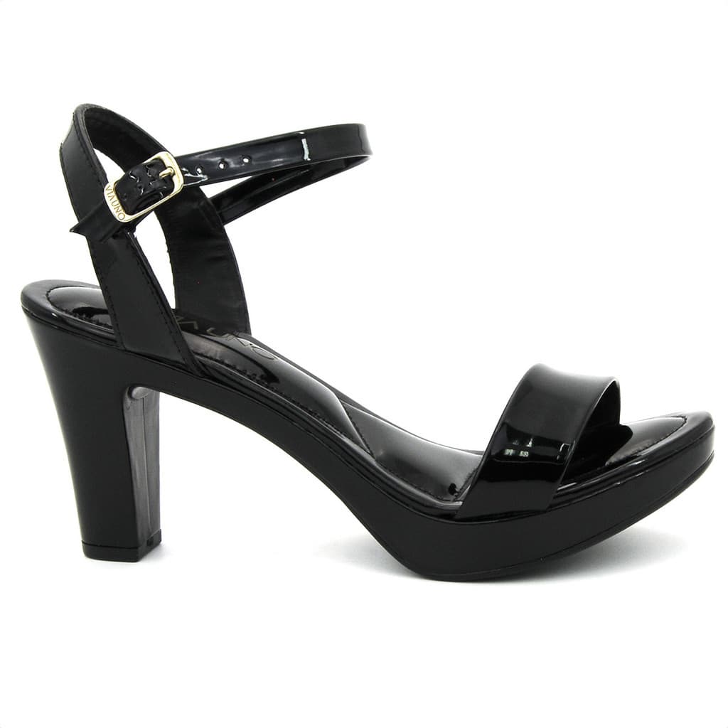 Sandália Feminino 411004 Via Uno Salto Fivela Meia Pata