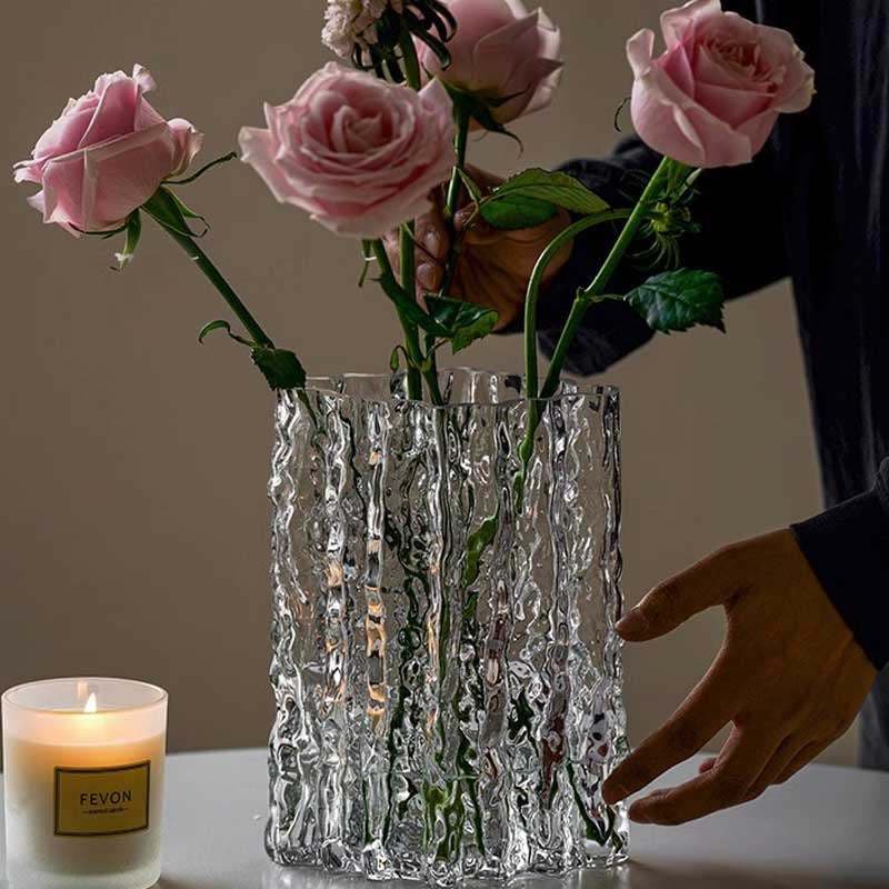 Ornamentos de vaso de alta qualidade influenciador ins estilo vidro transparente cultura de água arranjo de flores flor