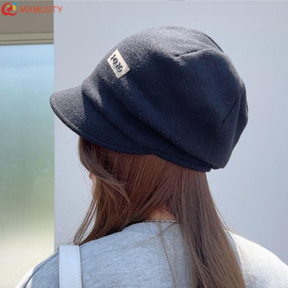 Chapéu De Malha MXMUSTYZA , Gorros Macios Estilo Coreano , Boné Pontiagudo Elástico Versátil Engrossado Inverno