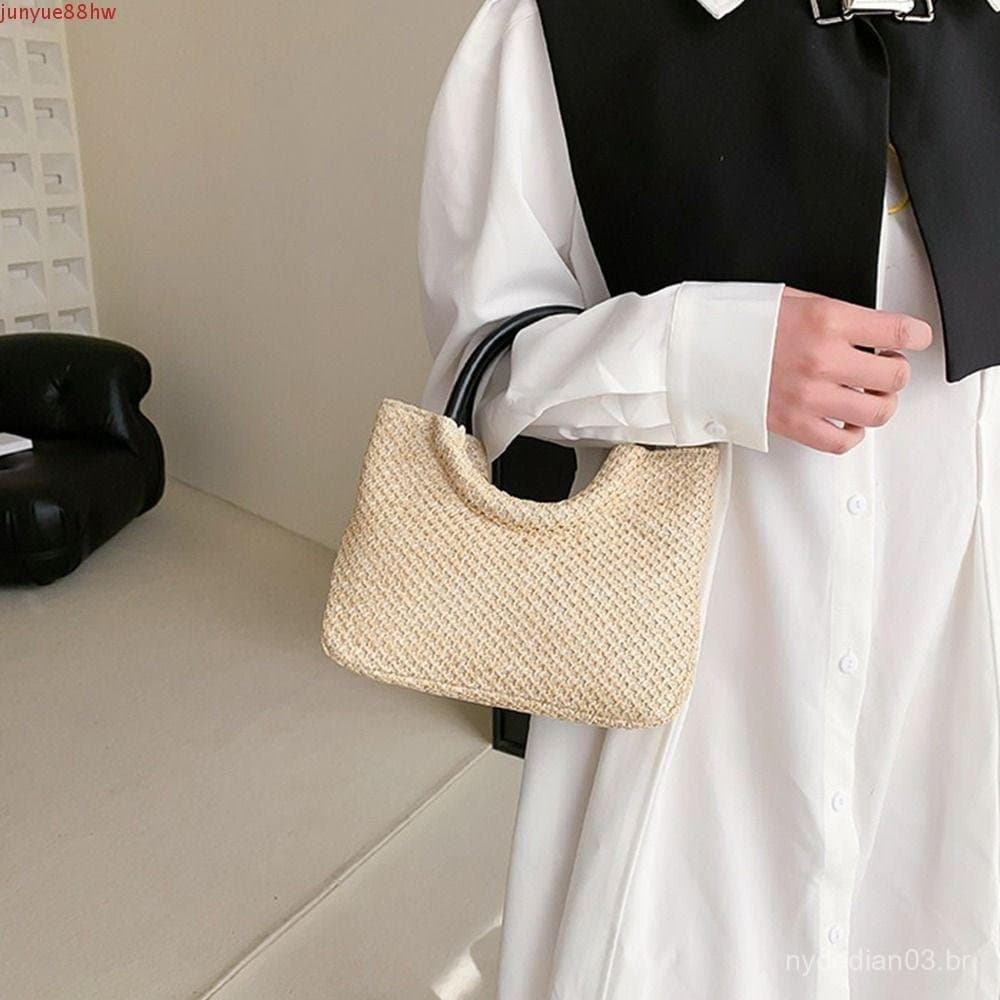 JUNYUE Bolsa Feminina De Couro Pu De Grande Capacidade Portátil Para Viagem Na Moda Casual Simples De Praia