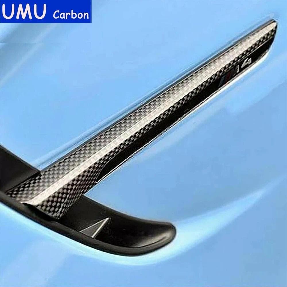 Real Fibra De Carbono Interior Porta Lateral Fender Ventilação Capa Guarnição Para BMW M3 M4 F80 F82 F83 2015-2020 Decor