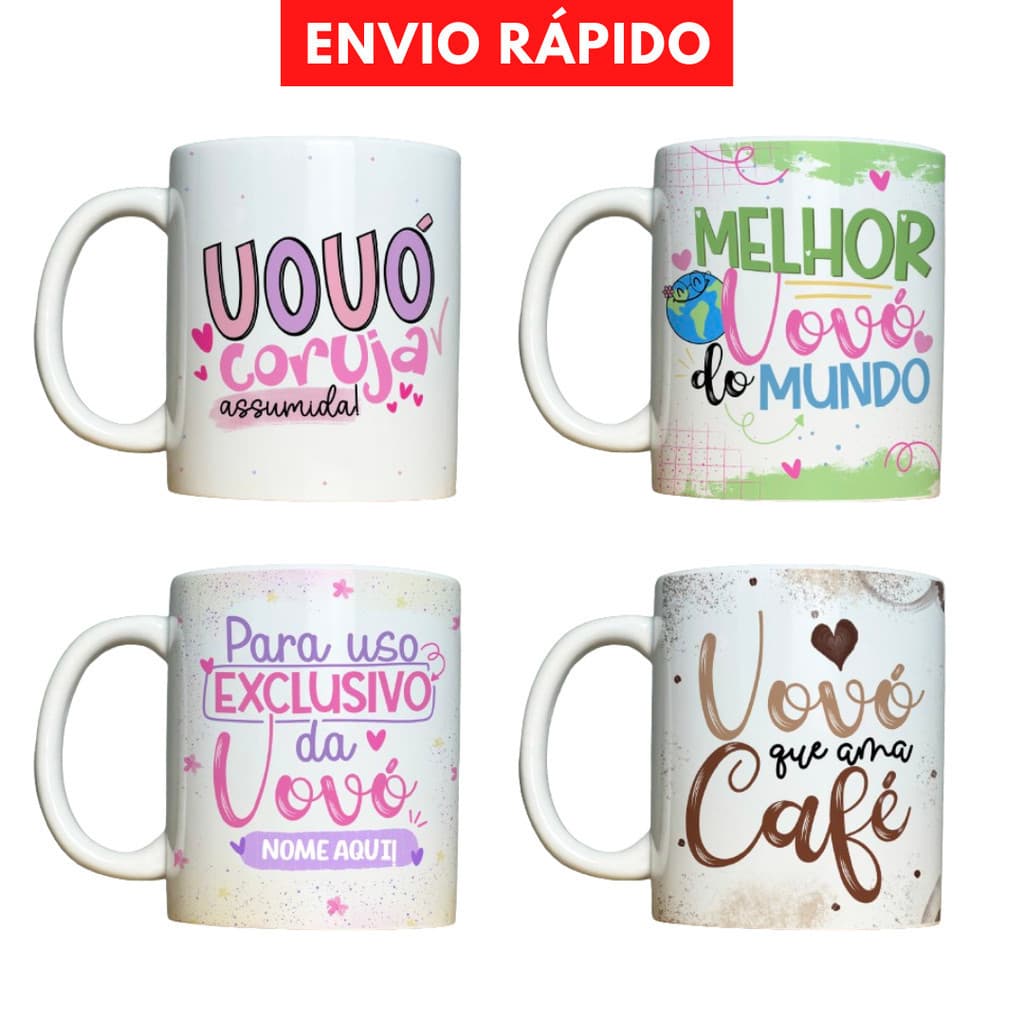 Caneca do Vovó Personalizada para Presente Vó Lembrancinha Avó Avós