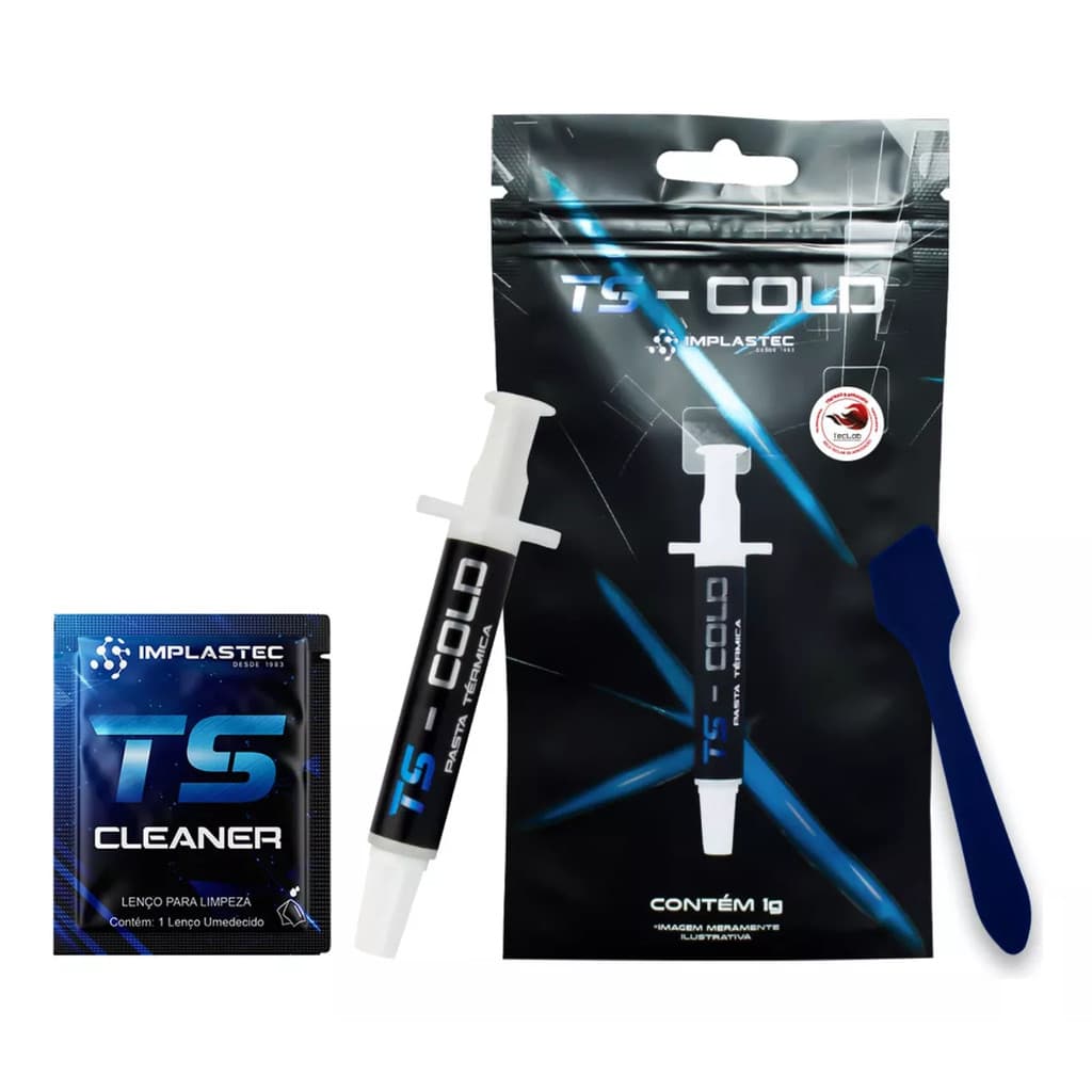 Pasta Térmica Implastec TS Cold 1g 10.5W/mK Alta Performance