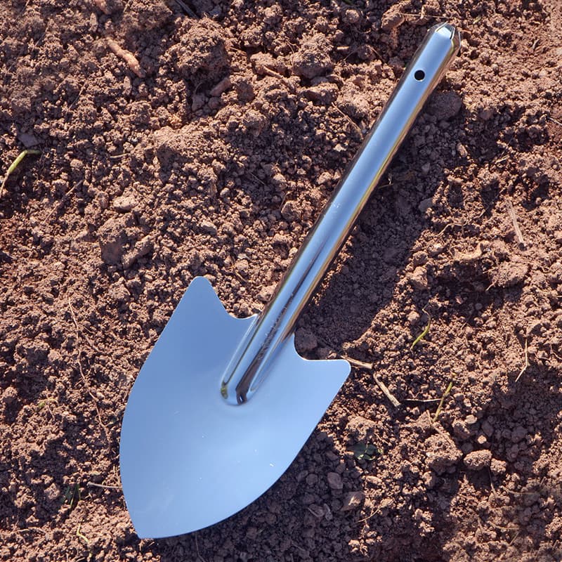 Pá de aço inoxidável pequena escavação solo plantio legumes especial flor plantio pá solo solto ferramenta útil agrícola