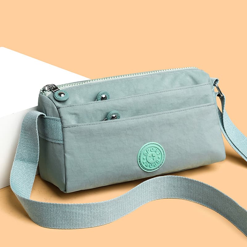 Saco de pano Multi-camada mochila mensageiro saco de lona de náilon mãe de meia-idade saco pequeno idoso avó O