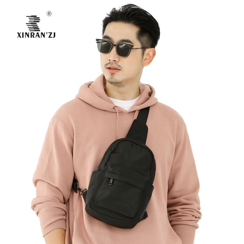 Bolsa de ombro Casual masculina, leve, de Nylon, à prova d'água, multifuncional, esportiva, ombro esquerdo e direito, bo