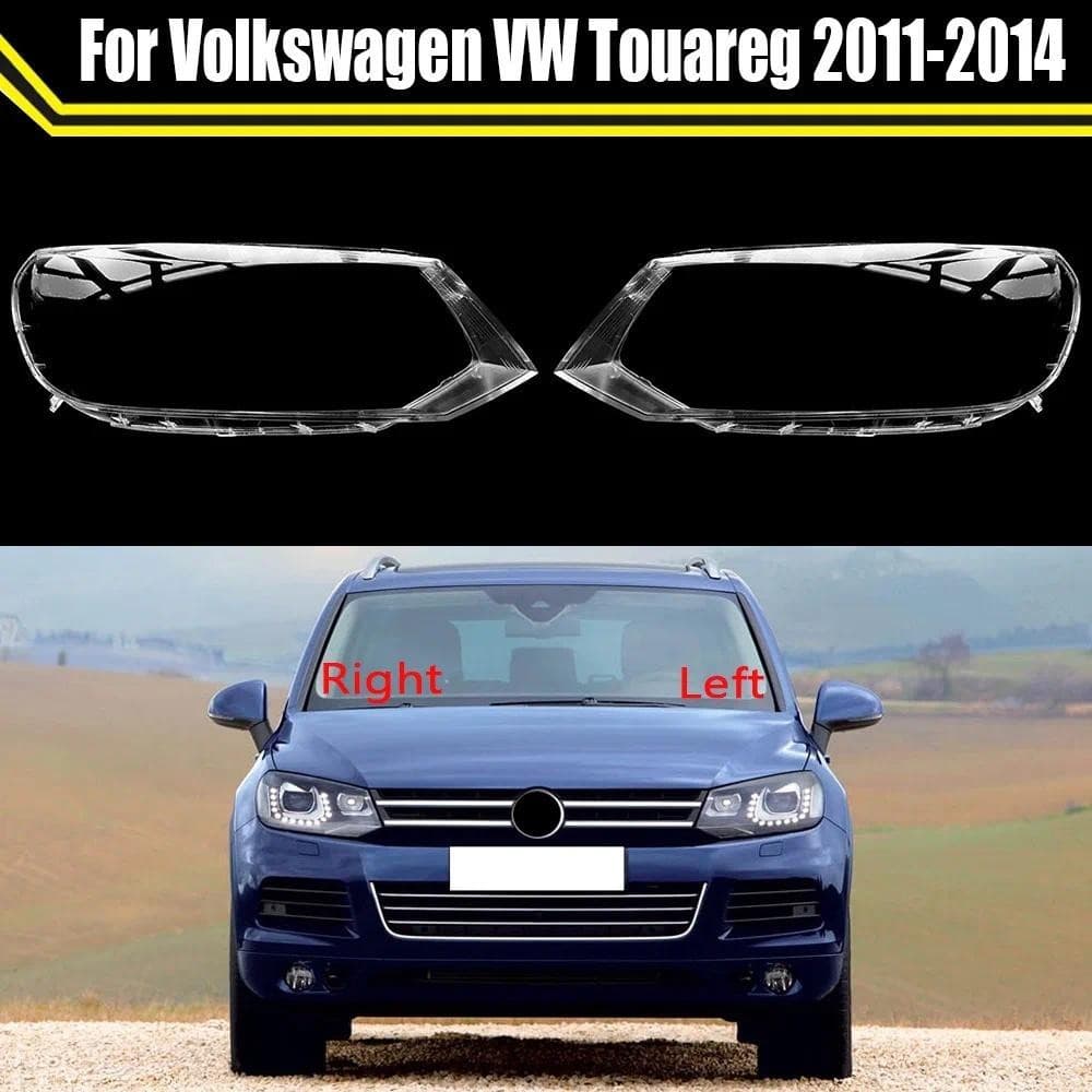 Tampa Do Farol Carro Lente Escudo De Vidro Dianteiro Abajur Lâmpada De Luz Automática Para Volkswagen VW Touareg 2011 20