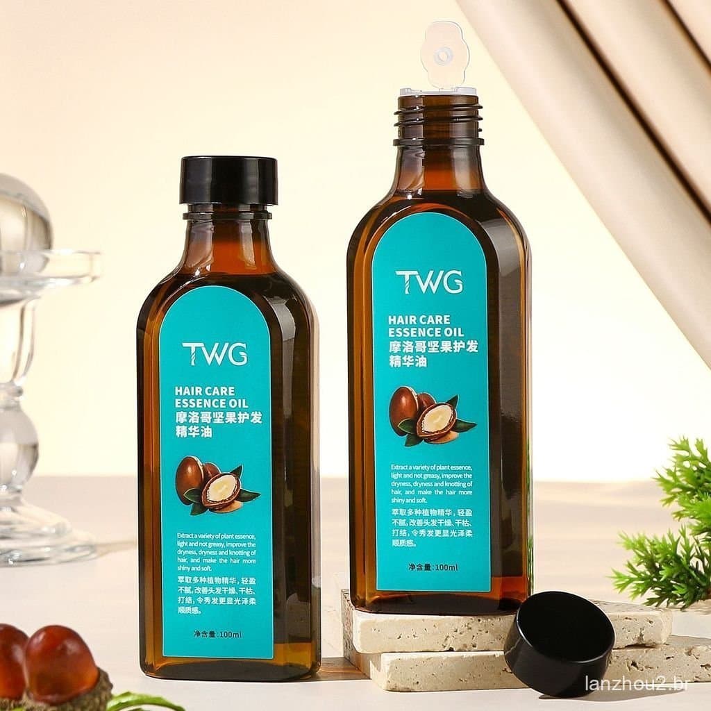 O óleo de argan é utilizado para o cuidado dos cabelos, proporcionando efeitos hidratantes e nutritivos e melhorando o r