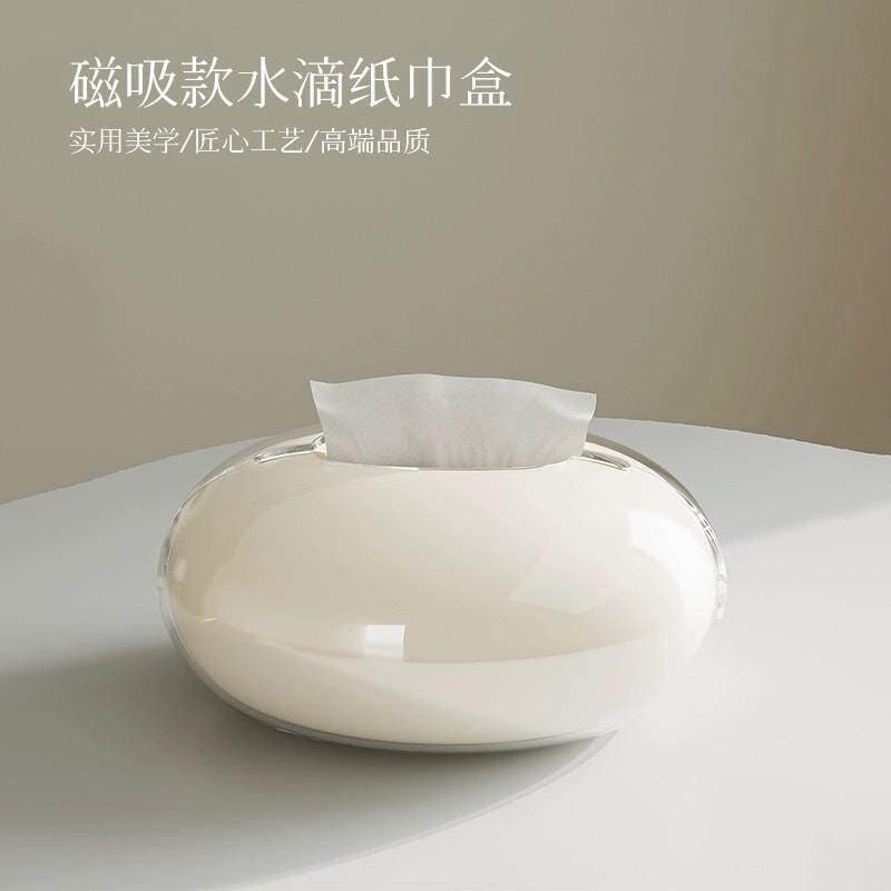 Caixa de tecido magnética gota água luz criativa luxo Desktop caixa papel sala estar banheiro quarto mesa jantar Univers