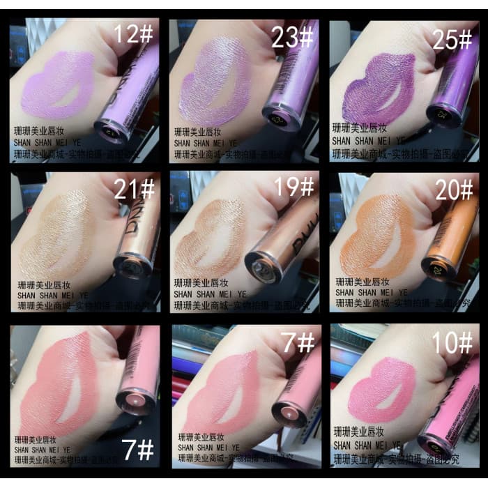 Frete grátis copo antiaderente rosa roxo esmalte labial perolado roxo champanhe cor deslumbrante roxo pêssego rosa carne