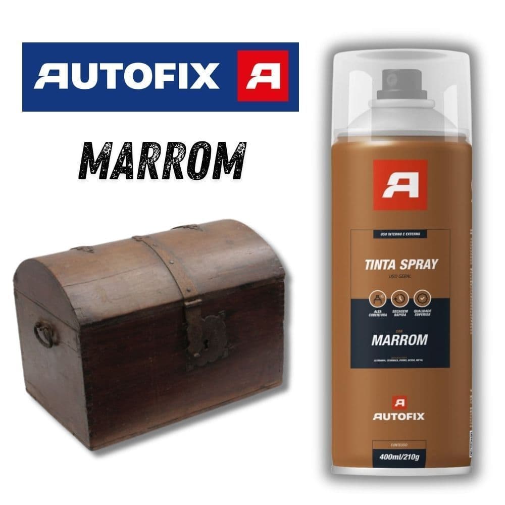 2 Tinta Spray Marrom Uso Geral  400ml – reparo imediato ok