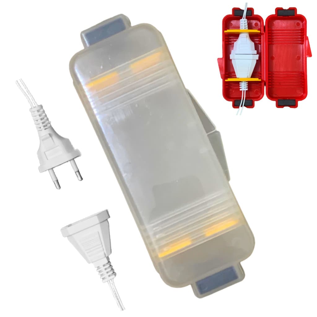 Protetor de Extensão Grande Transparente Proteção Choque Descarga Emenda Respingo D'àgua 17cm
