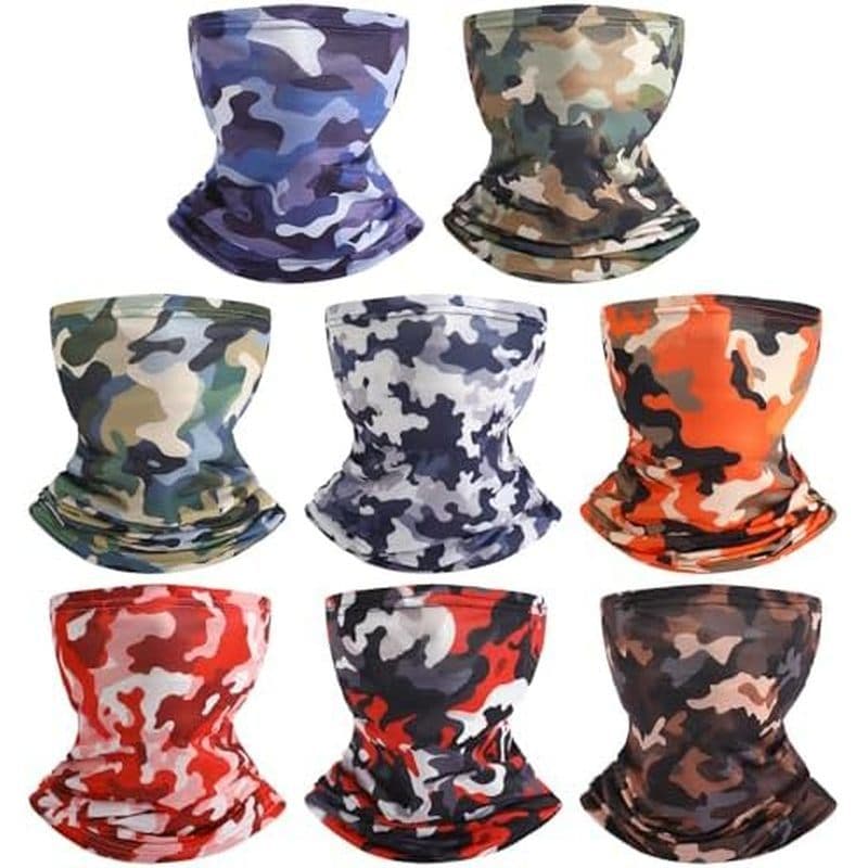 SATINIOR Verão Camo Pescoço Gaiter Proteção UV Máscara Facial De Refrigeração Capuz De Sol Bandanas Para Homens Mulheres