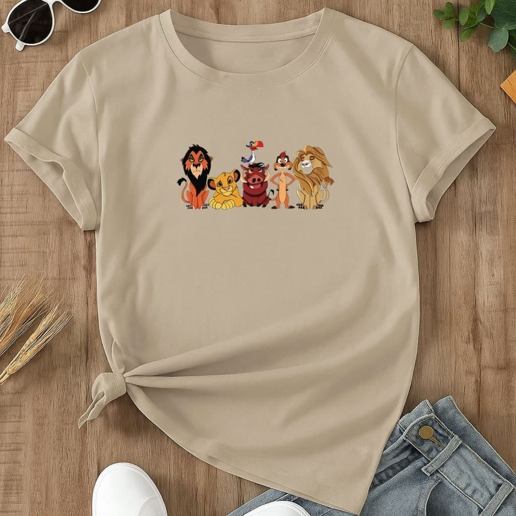 Camiseta Casual Personagens Desenho Rei Leão 100% Algodão Envio Ja