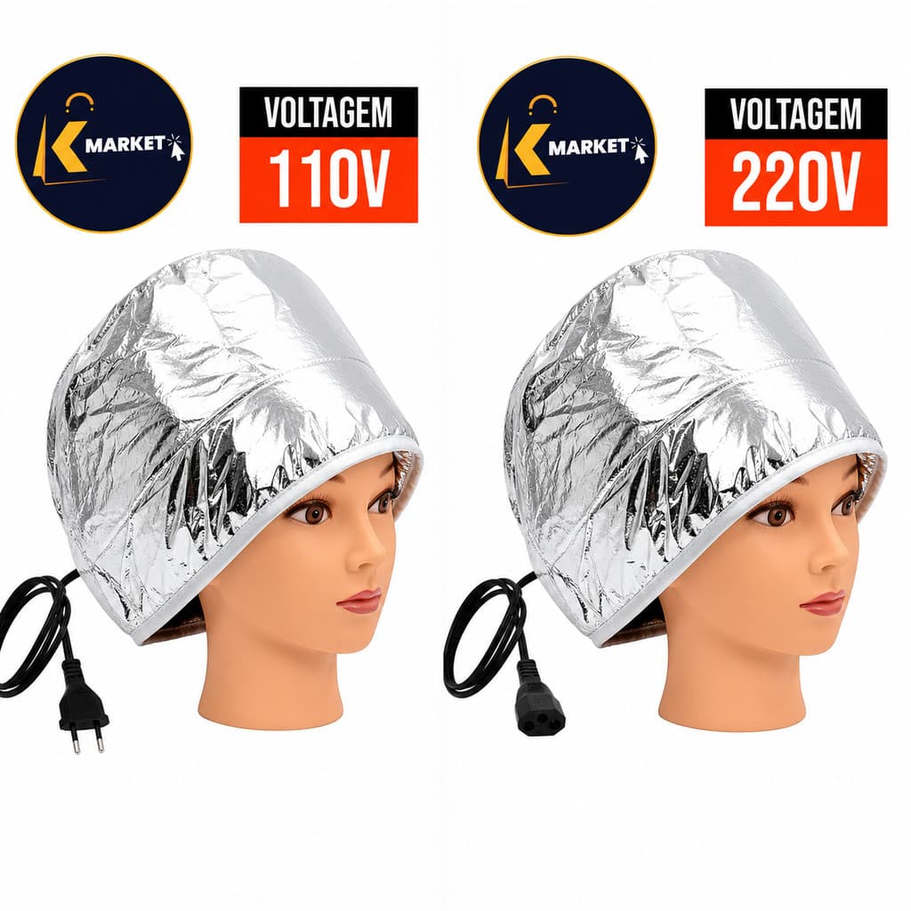 TOUCA TÉRMICA METALIZADA TRATAMENTO HIDRATAÇÃO 110V/220V ELETRICA
