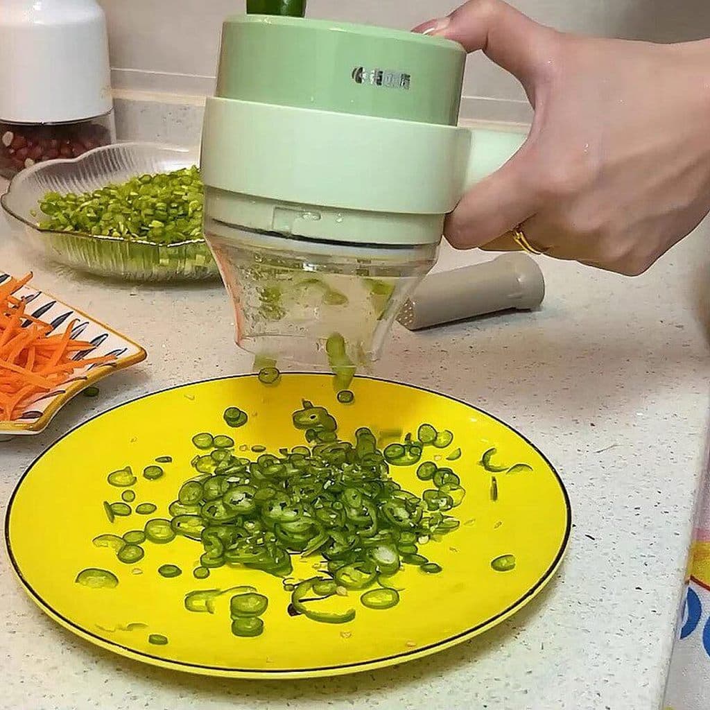 Totalmente automático corte de vegetais cebola gengibre alho grão ferramenta útil Slicer misturador alho picado Multi @-