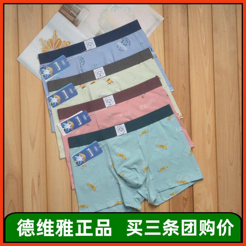Deweiya roupa interior masculina júnior estudante universitário Shorts juventude dos desenhos animados esportes puro alg
