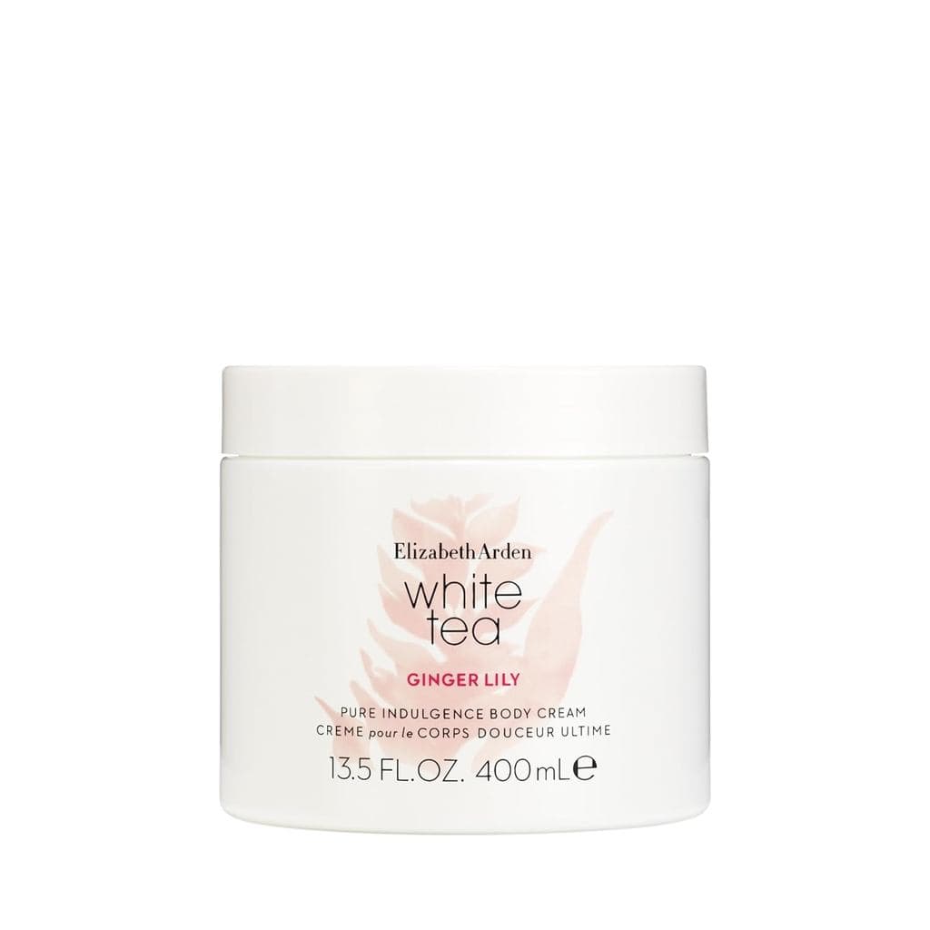 Elizabeth Arden White Tea Ginger Lily Body Cream, contém manteiga de karité para hidratação, 13,5 fl oz.