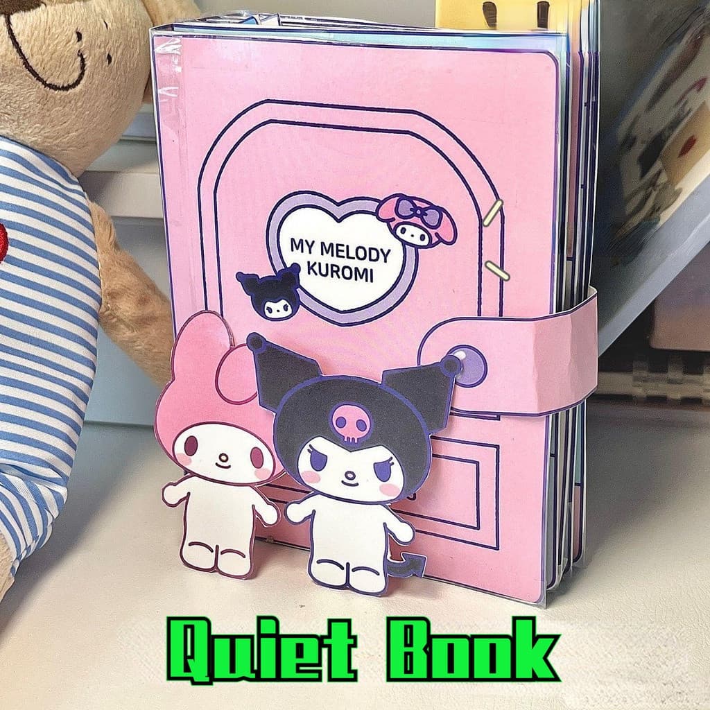 Desenho Animado Kuromi Conjunto De Livros Silenciosos Pompompurin Dollhouse Papel Pochacco Mini Doll House Cinnamoroll A