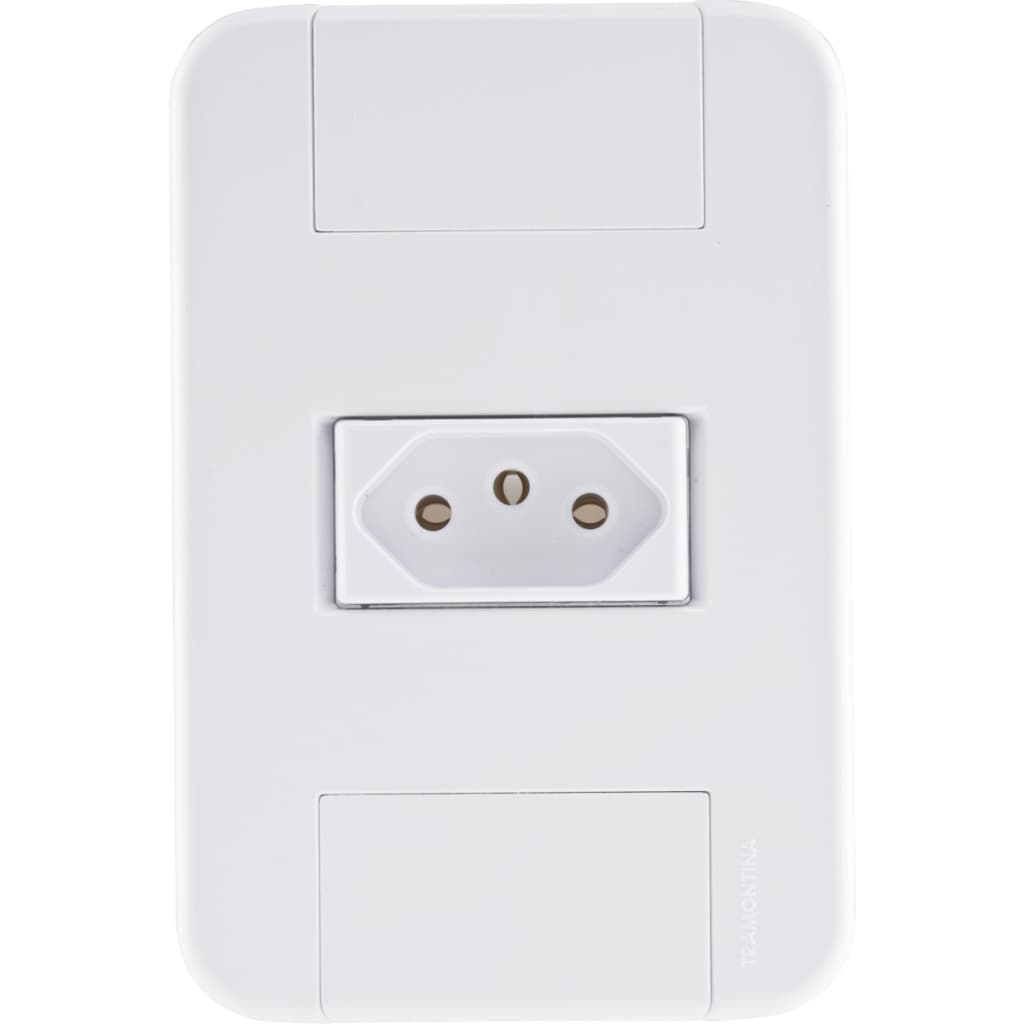 CONJUNTO 4X2 COM 1 TOMADA 2P+T 20A 250V TABLET BRANCO TRAMONTINA