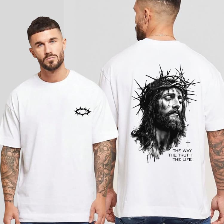 camiseta oversized camiseta masculina CAMISETA OVERSIZED JESUS camiseta 100% algodão
