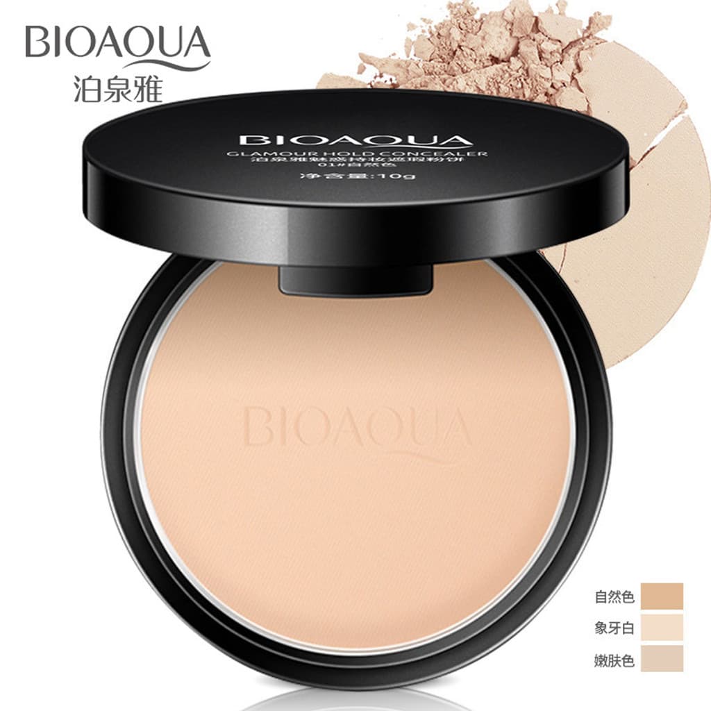 Poquanya charme segurar maquiagem corretivo em pó 10g Fix maquiagem maquiagem beleza reparação da pele iluminar o tom da