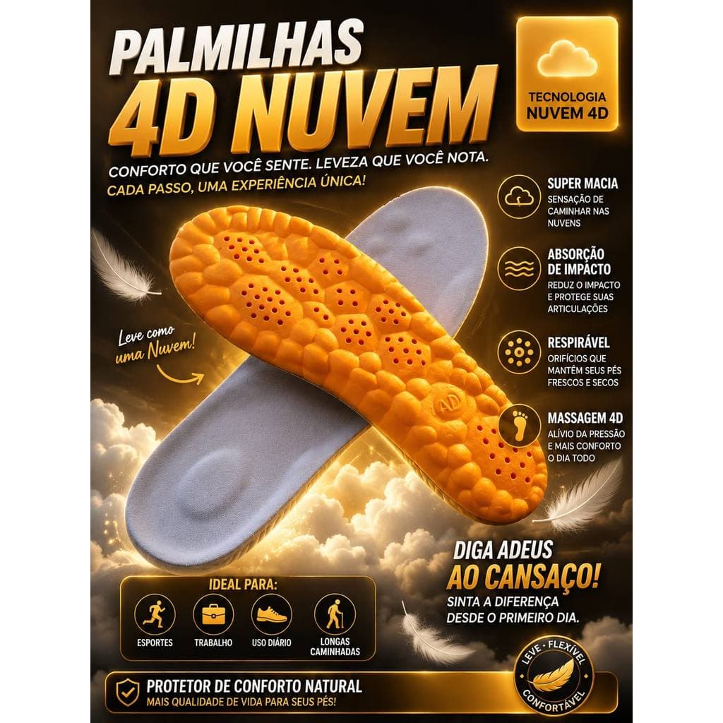 Palmilhas ortopedica pu Respirável, Para Tênis Coturnos Botas,4d laranja