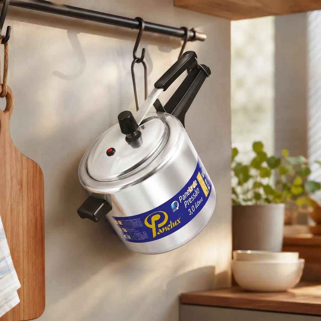 Panela Pressão Panelux 3L Classic Pequena Alumínio Alta Resistência