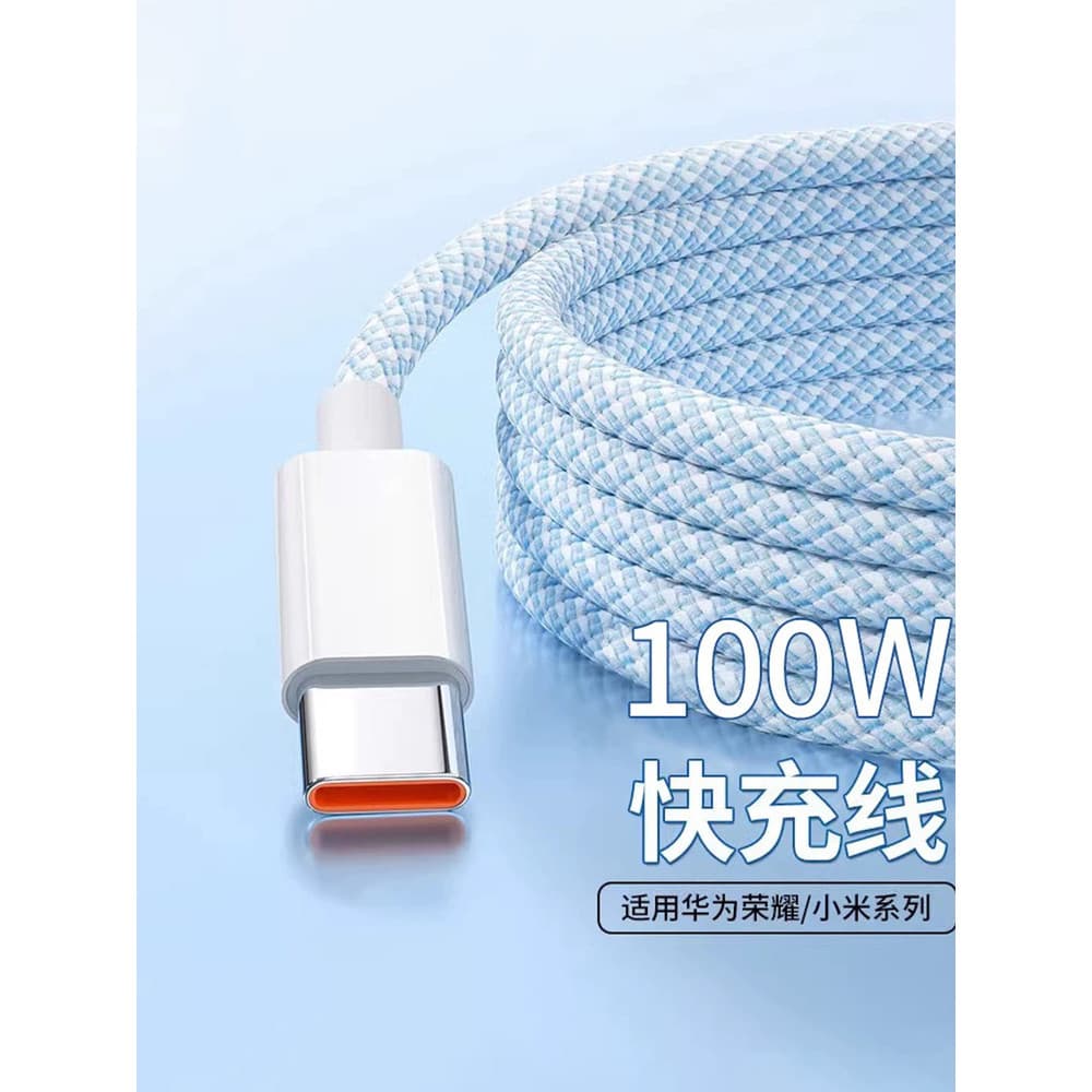 Cabo de dados 100WTypec 6A Carga rápida Super Flash Charge typc Adequado para Huawei Honor Apple 15 Xiaomi vivo Android