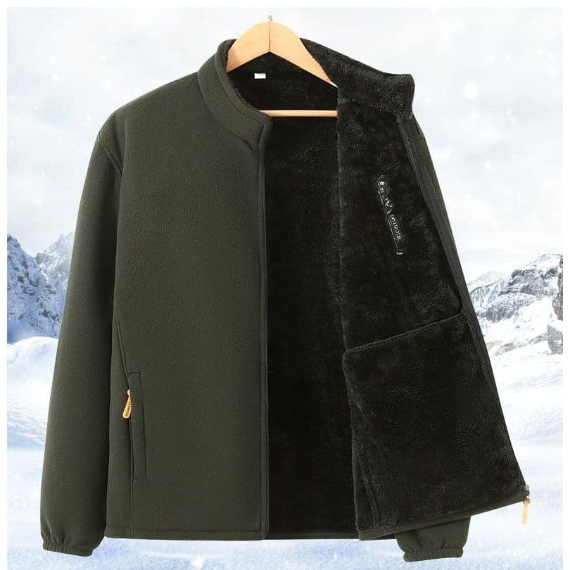 Casaco Quente De Lã Dupla Face Para Inverno Masculino Ao Ar Livre