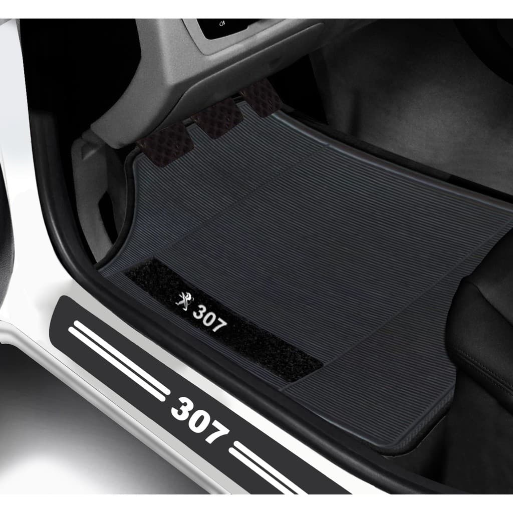 Kit Tapete E Soleira De Porta Peugeot 307 Universal Carro personalizado