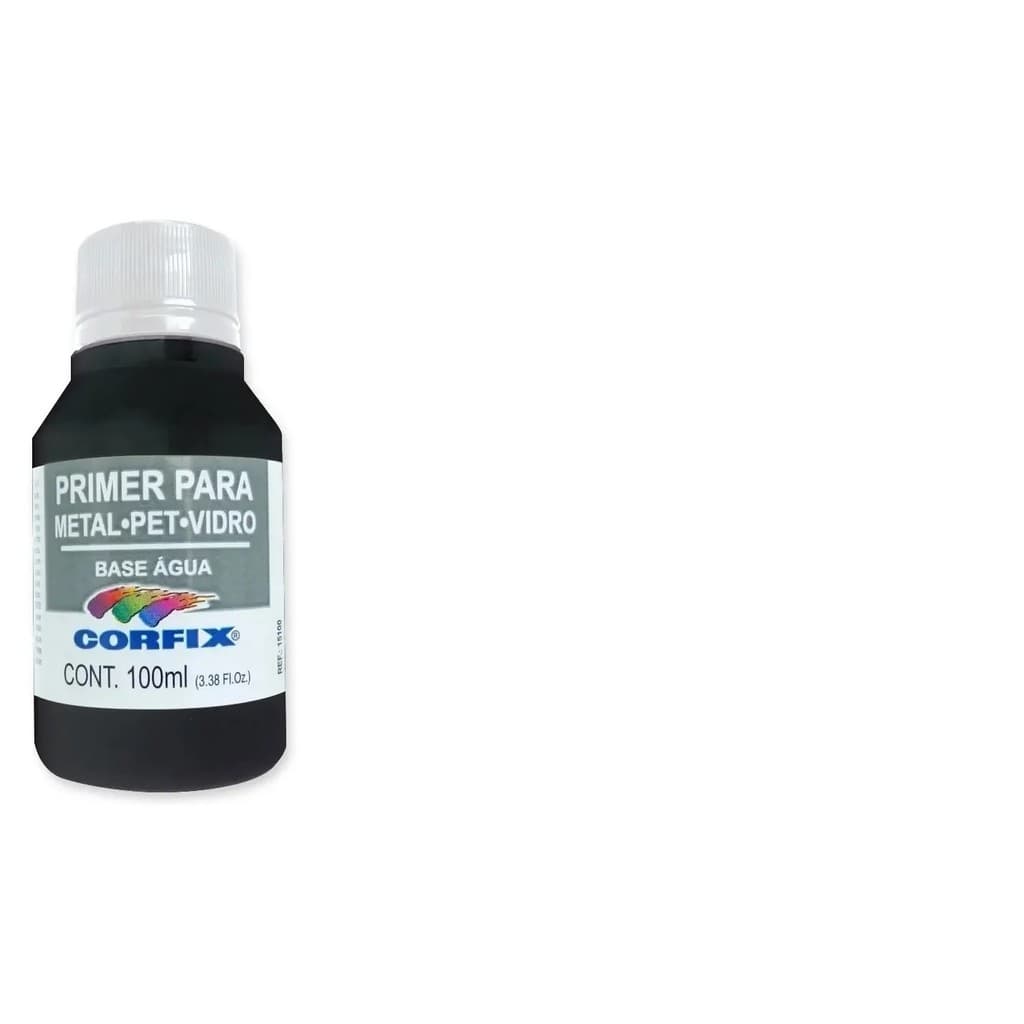 Primer Para Pet Metal Vidro Corfix 100ml Preto 321
