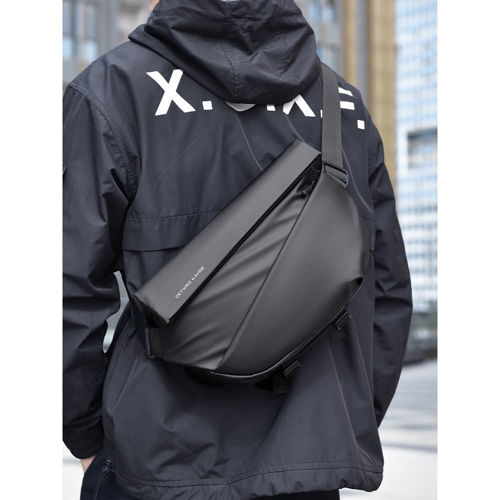 Bolsa mensageiro masculina, bolsa esportiva funcional de peito, ferramentas de marca da moda, bolsa mensageiro de ciclis