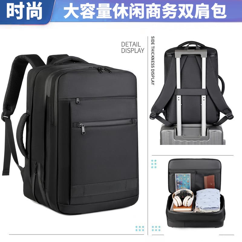 Mochila de negócios bolsa das mulheres dos homens grande capacidade expansão à prova dwaterproof água mochila viagem mul
