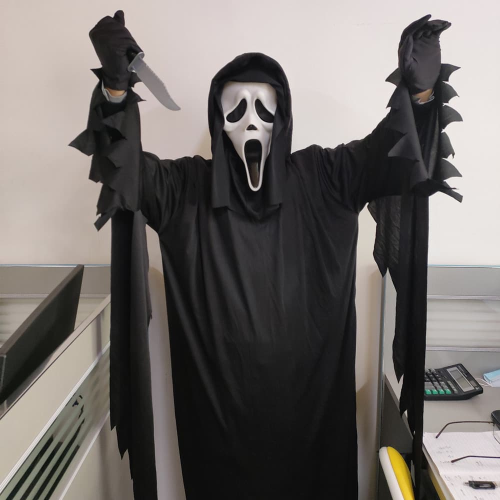 Halloween Adulto Masculino Zumbi Horror Grito Morte Fantasma Traje