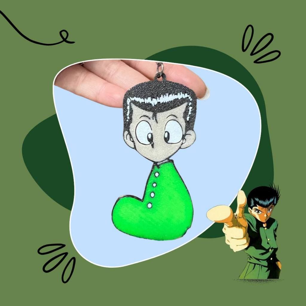 Chaveiro Yu Yu Hakusho Yusuke Urameshi Impressão 3D Coleção Decoração