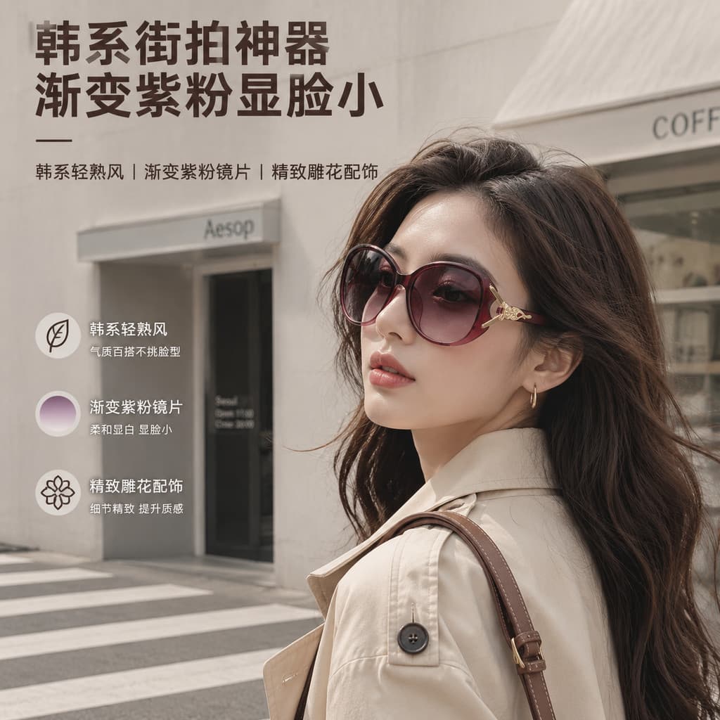 2026 feminino novo estilo Anti-ultravioleta moda polarizada óculos de sol protetor solar condução High-End senhoras esti